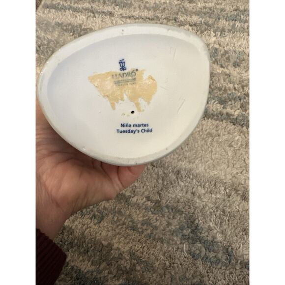 LLADRO #6014 "TUESDAY'S CHILD" Ballerina Girl with Kitten Figurine RETIRED - Picture 7 of 7